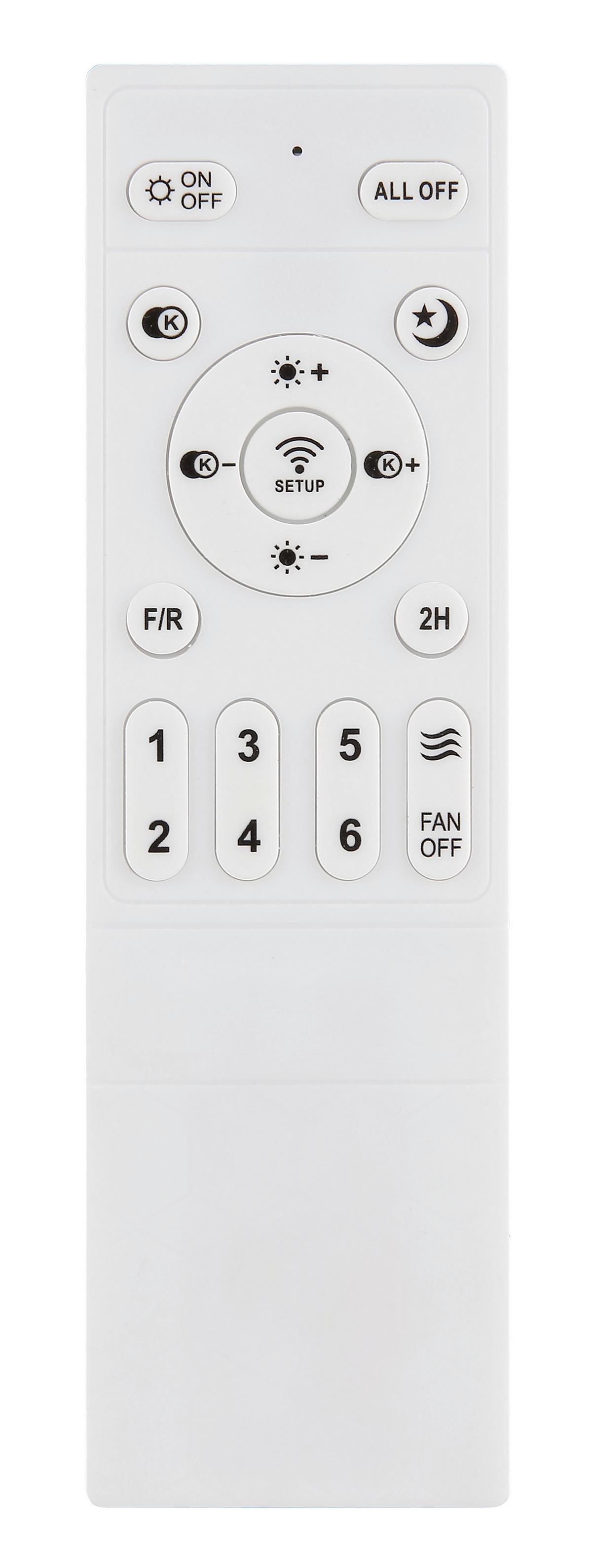 DECKENVENTILATOR 03607 MODESTO - Dunkelgrau/Opal, Konventionell, Kunststoff/Metall (148/48cm) - Globo