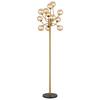LED-GOLVLAMPA CALVIN - bärnstensfärgad/mässingsfärgad, Basics, metall/glas (62/200cm)