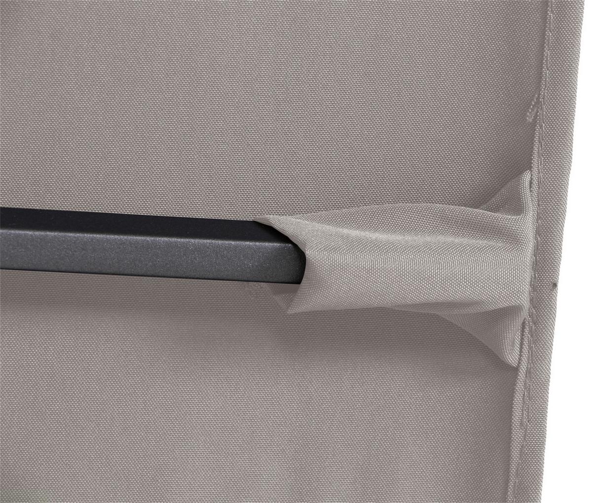 Ampelschirm California N+ B: 300 H: 263 cm Anthrazit/Taupe - Taupe/Anthrazit, KONVENTIONELL, Textil/Metall (300/300cm) - Siena Garden