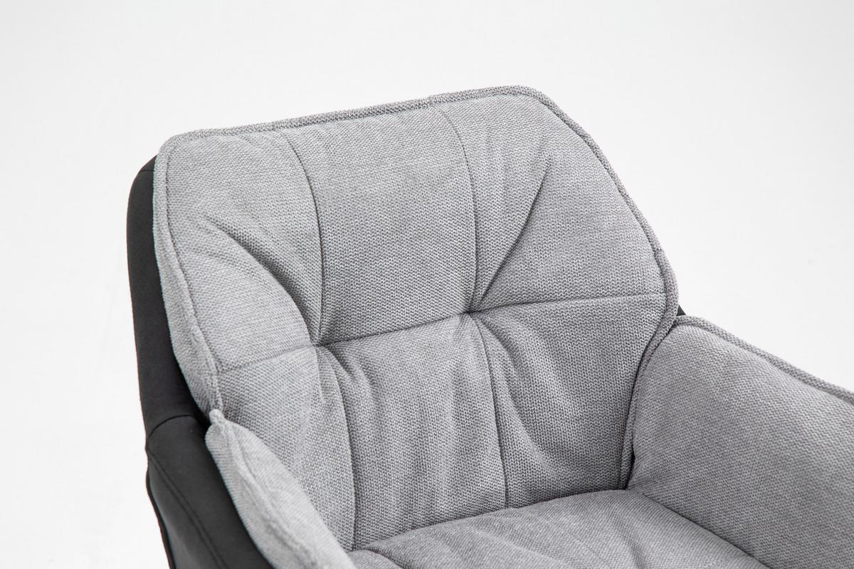 KRZESŁO Z PODŁOKIETNIKAMI LUKAS - antracytowy/czarny, Design, metal/tkanina (61/89/62cm) - Novel