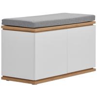 SIEDZISKO DO PRZEDPOKOJU YAMAEL - ciemnoszary/biały, Design, materiał drewnopochodny/tworzywo sztuczne (85/52/38cm) - Xora