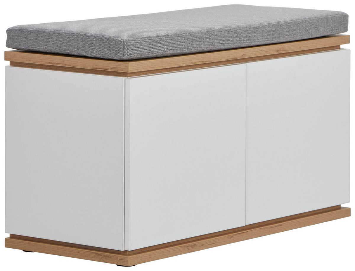 SIEDZISKO DO PRZEDPOKOJU YAMAEL - ciemnoszary/biały, Design, materiał drewnopochodny/tworzywo sztuczne (85/52/38cm) - Xora