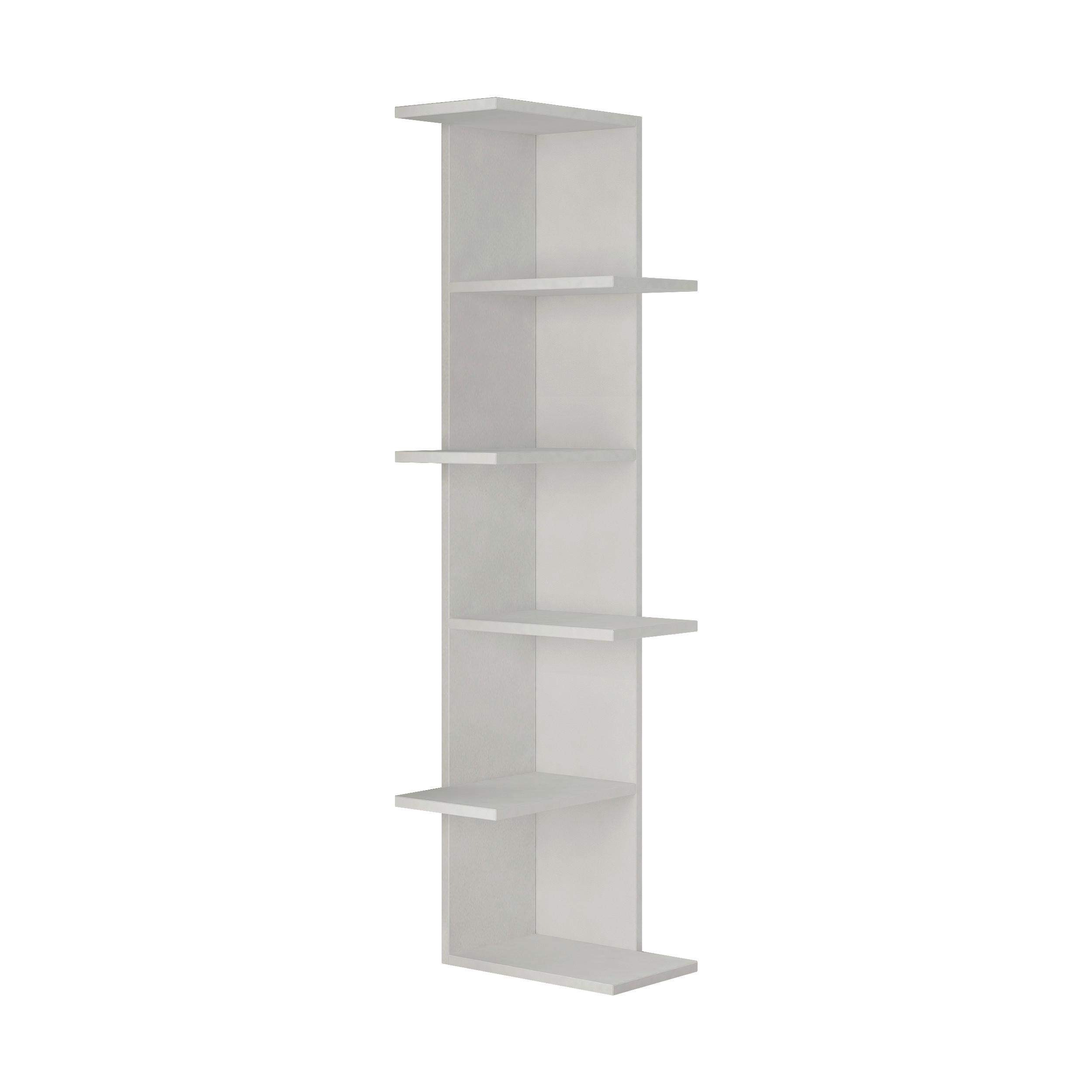 Bücherregal Saso ca.37x141x24 cm Weiß - Weiß, Design, Holzwerkstoff (37/141/24cm) - Livetastic