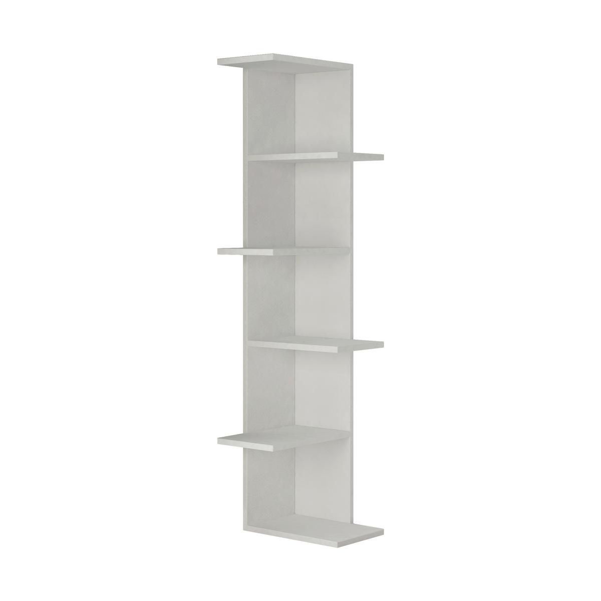 Bücherregal Saso ca.37x141x24 cm Weiß - Weiß, Design, Holzwerkstoff (37/141/24cm) - Livetastic