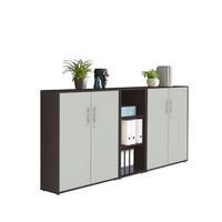 AKTENSCHRANK OFFICE EDITION - SW SET 8 - Anthrazit/Hellgrau, MODERN, Holzwerkstoff (212,9/113,6/33cm) - MID.YOU