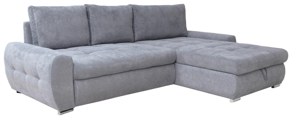 Coltar extensibil SOLAR - gri deschis/alb, Design, textil (277/175cm) - Modern Living