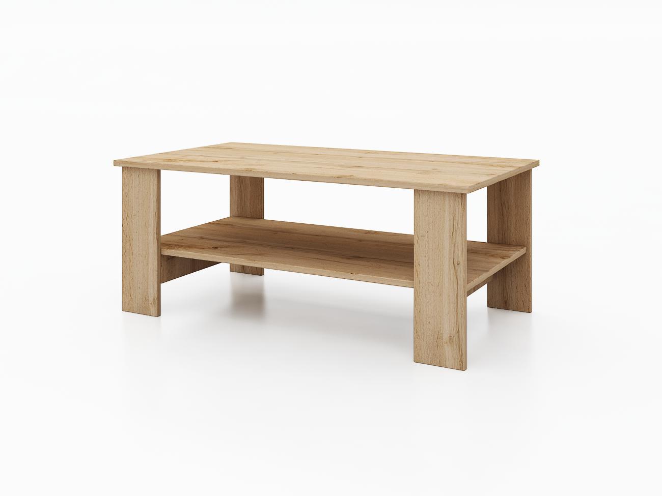 Dohányzóasztal Tölgy Színű Alpino - tölgyfa, Konventionell, faalapú anyag (100/41/55cm)