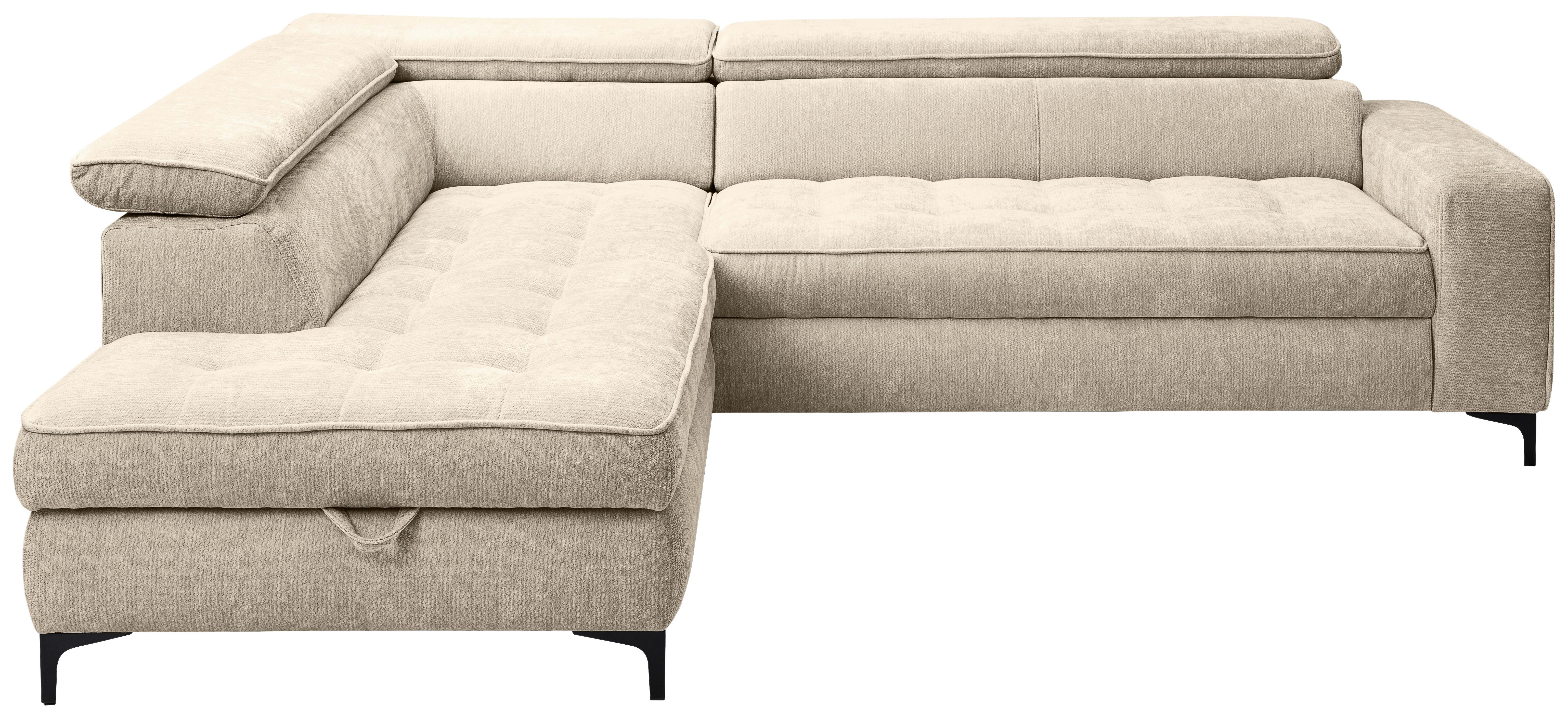 Kutna Garnitura Talia - cappuccino/crna, Basics, tekstil/metal (203/70-90/251cm) - Modern Living