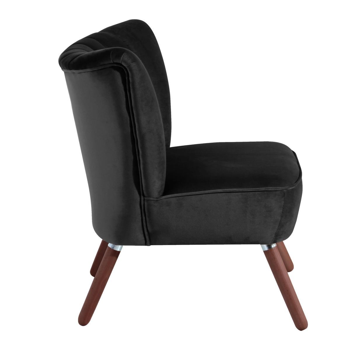 SESSEL ALESSANDRO - Nussbaumfarben/Schwarz, Design, Holz/Textil (70/80/66cm) - Max Winzer