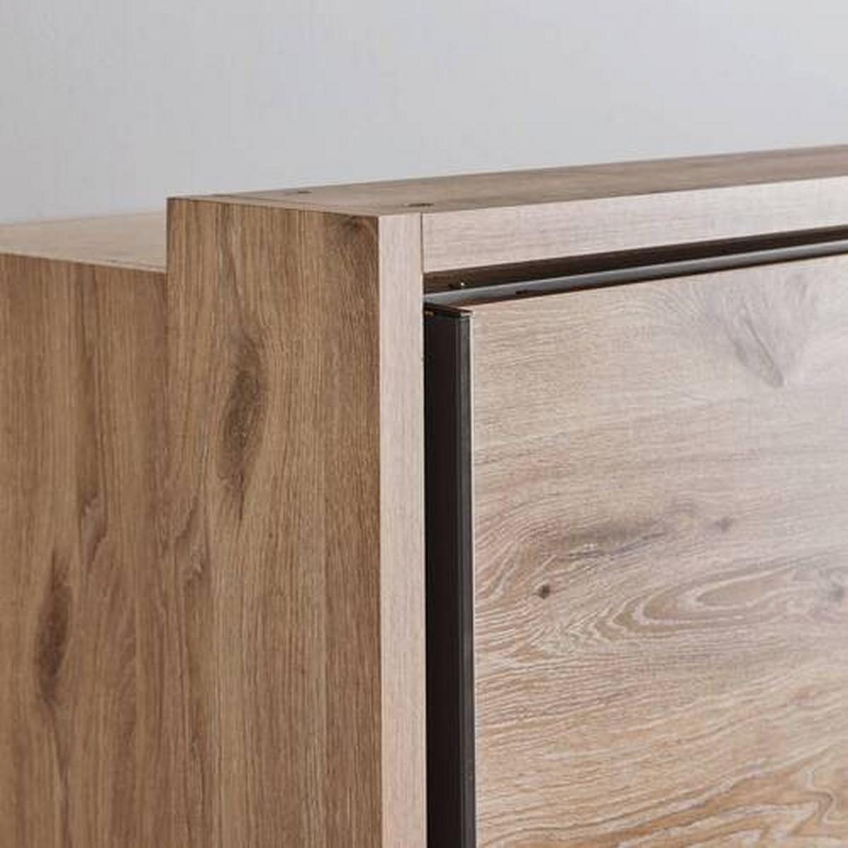 Schwebetürenschrank Ravenna in Eichefarben/Hellgrau - Eichefarben/Hellgrau, Konventionell, Holzwerkstoff/Metall (280/231/60cm) - Premium Living