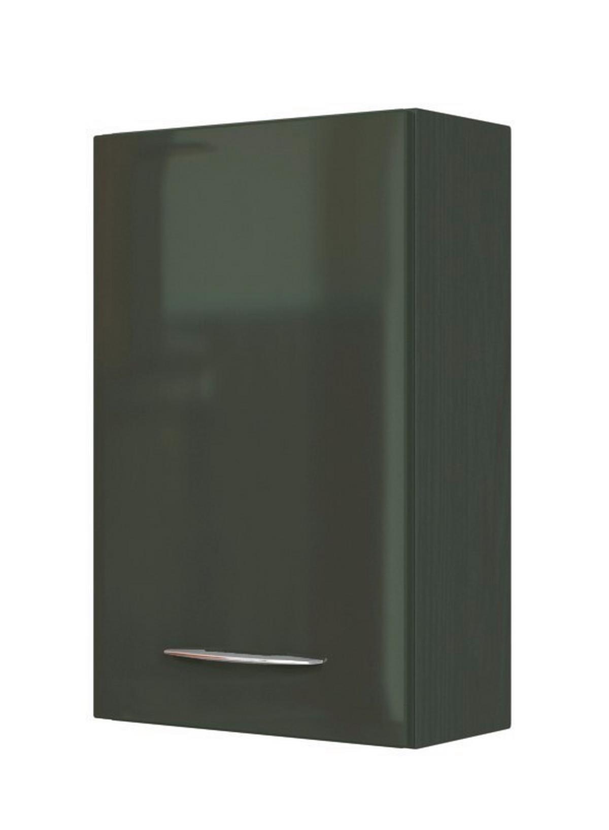 Oberschrank Florida in Grau/Graphitfarben - Grau, MODERN, Holzwerkstoff/Metall (40/64/20cm)