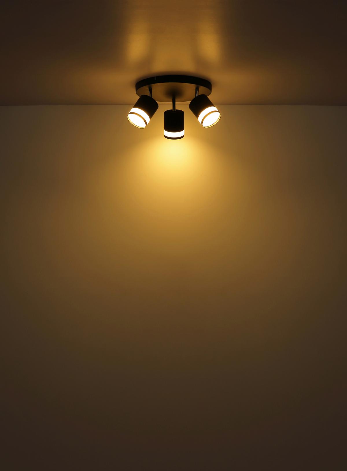 Spotlámpa 57852-3 Lucero - fekete/fehér, Design, műanyag/fém (30/18,5cm) - Globo