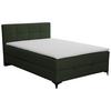 Box Krevet Freddie - maslinasto zelena/crna, Konvencionalno, tekstil/metal (140/200cm)