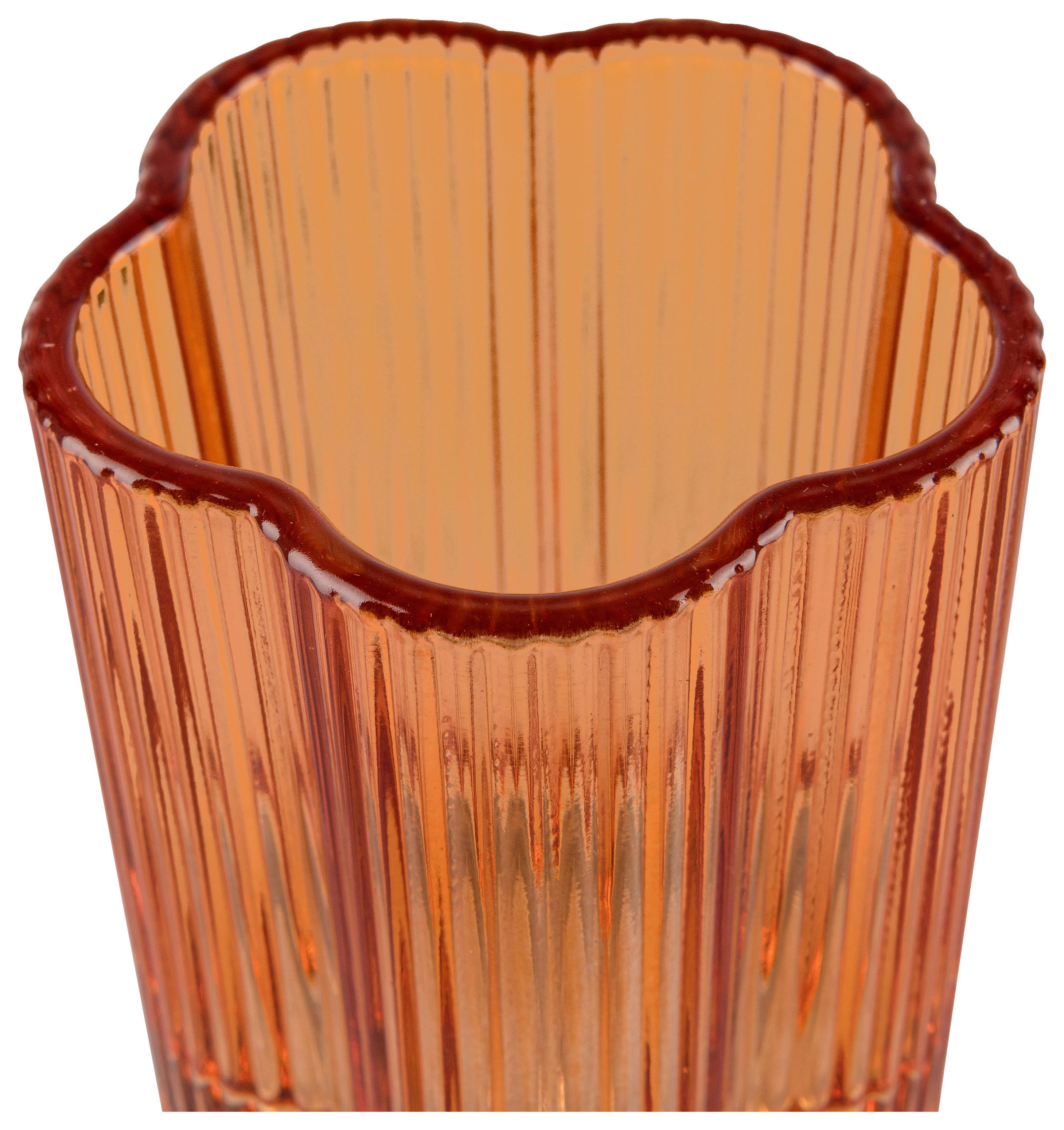 Teelichthalter Pop Up I Orange - Orange, KONVENTIONELL, Glas (7,5/8,5cm) - Mömax