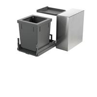 Einbauabfallsammler 107281 Grau - Anthrazit, MODERN, Kunststoff (35,6/47/45cm) - HKT