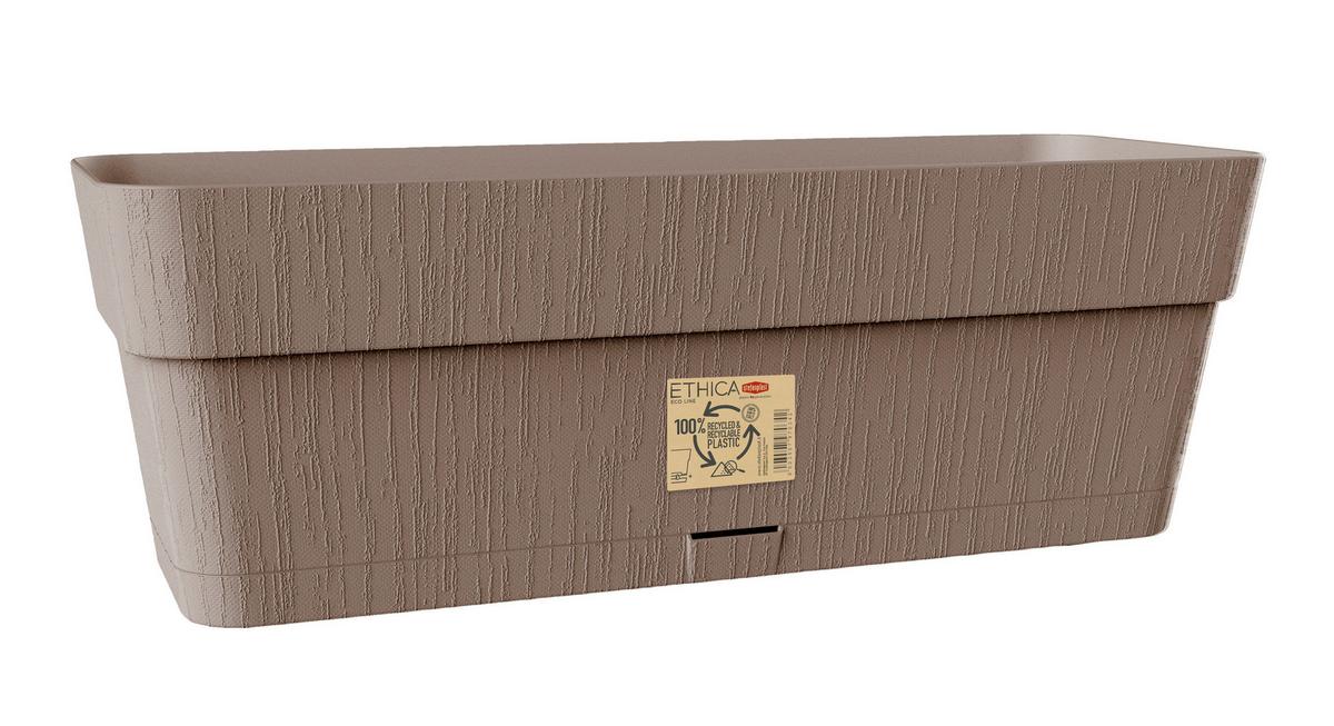 Virágláda Ethica - barna, Basics, műanyag (17/18/50cm)