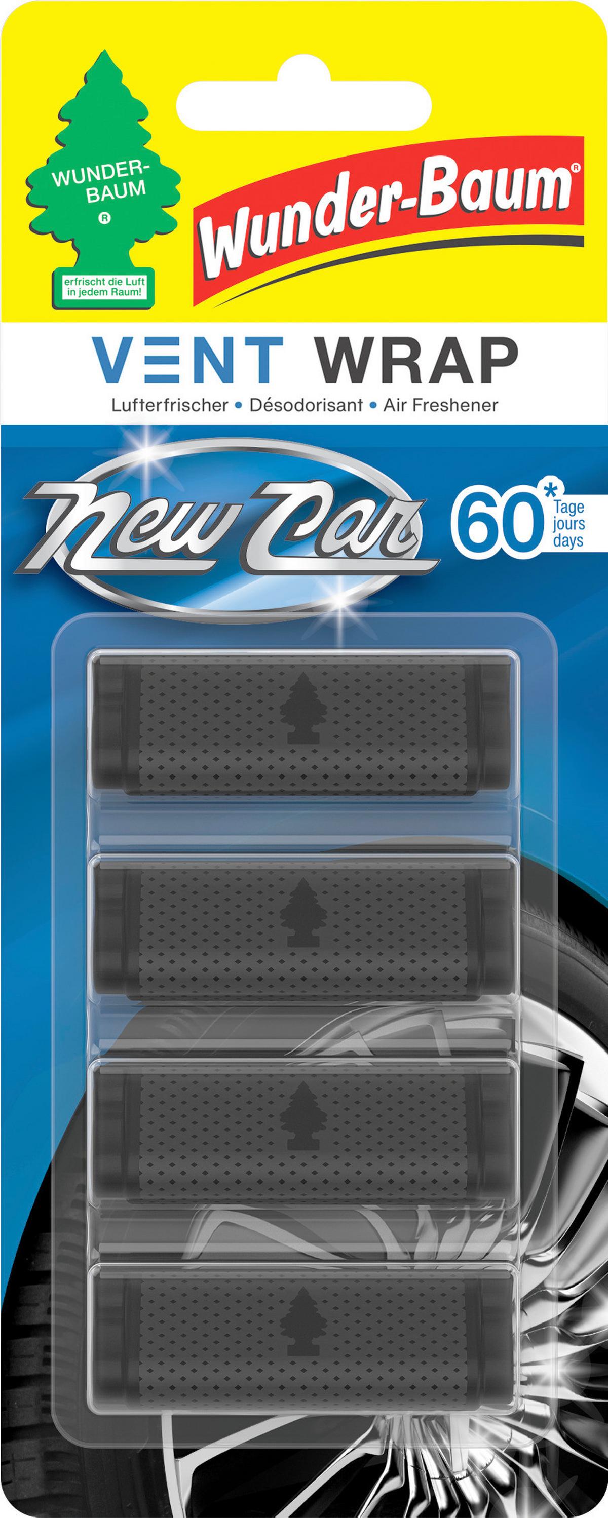 Autóillatosító 4db-os Wunderbaum Vent Wrap New Car - karton (7.6/1.1/19cm)