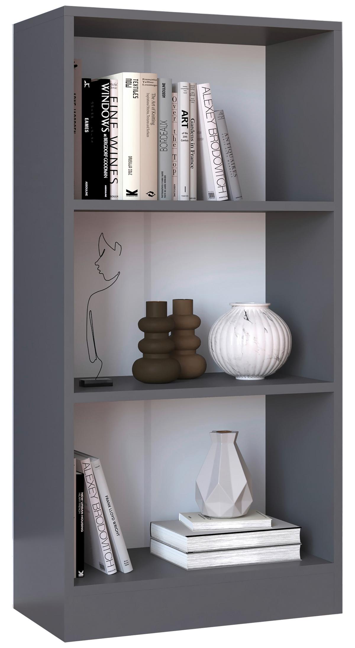 Regal Dilos, Siva - antracit, Moderno, leseni material (56/114/30cm) - MID.YOU