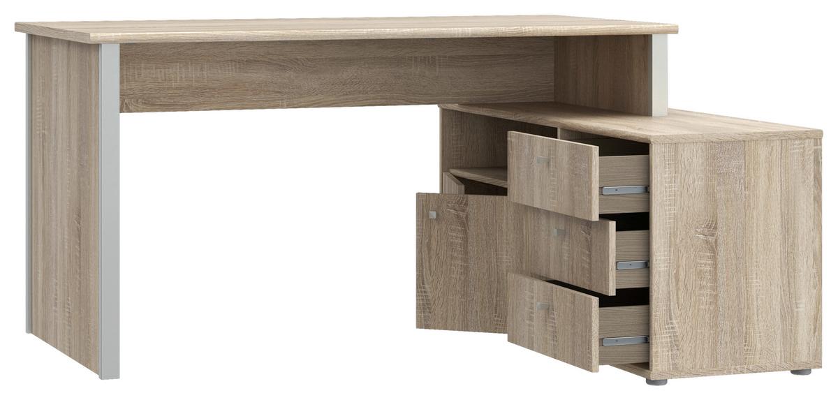 Masă de scris TEMPRA 2 - stejar Sonoma, Basics, material pe bază de lemn (120,6/74,9/151,4cm) - Based