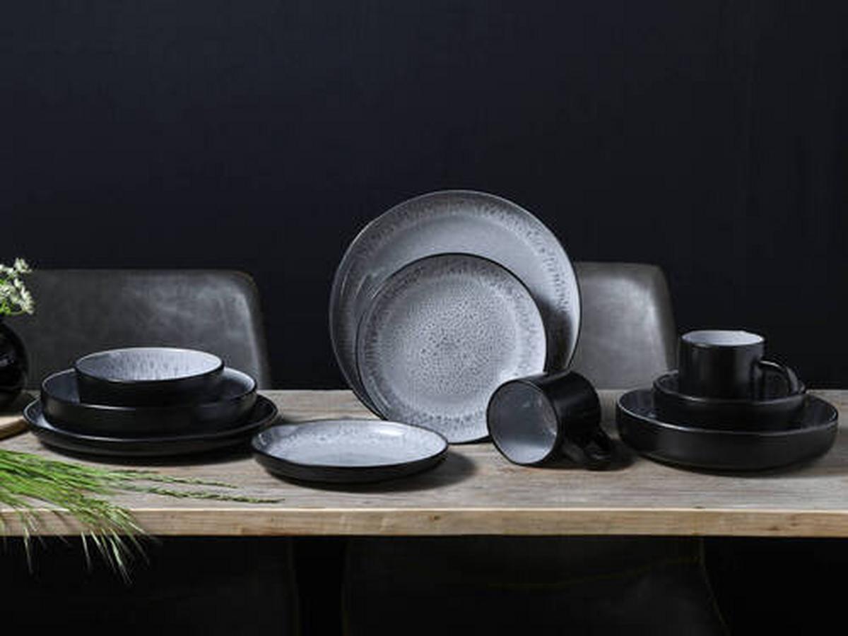 Kombinirani Servis Nordic Fjord Frost, 10-Delni - svetlo siva, Trend, keramika - Creatable