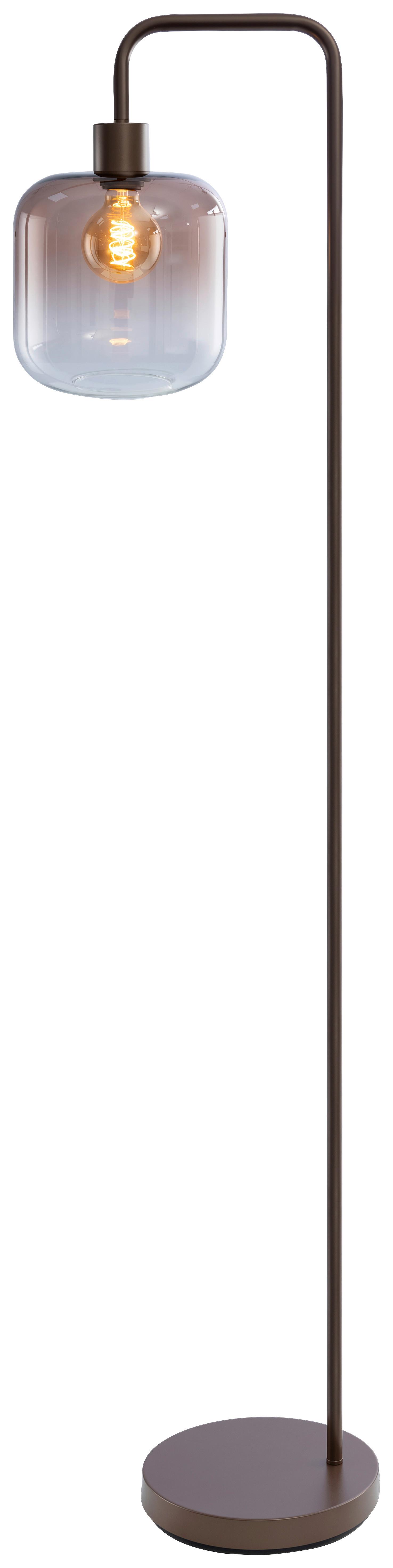 LAMPA STOJĄCA TINA - czarny/brązowy, Trend, metal/szkło (35,5/23/160cm) - Collet's Monde