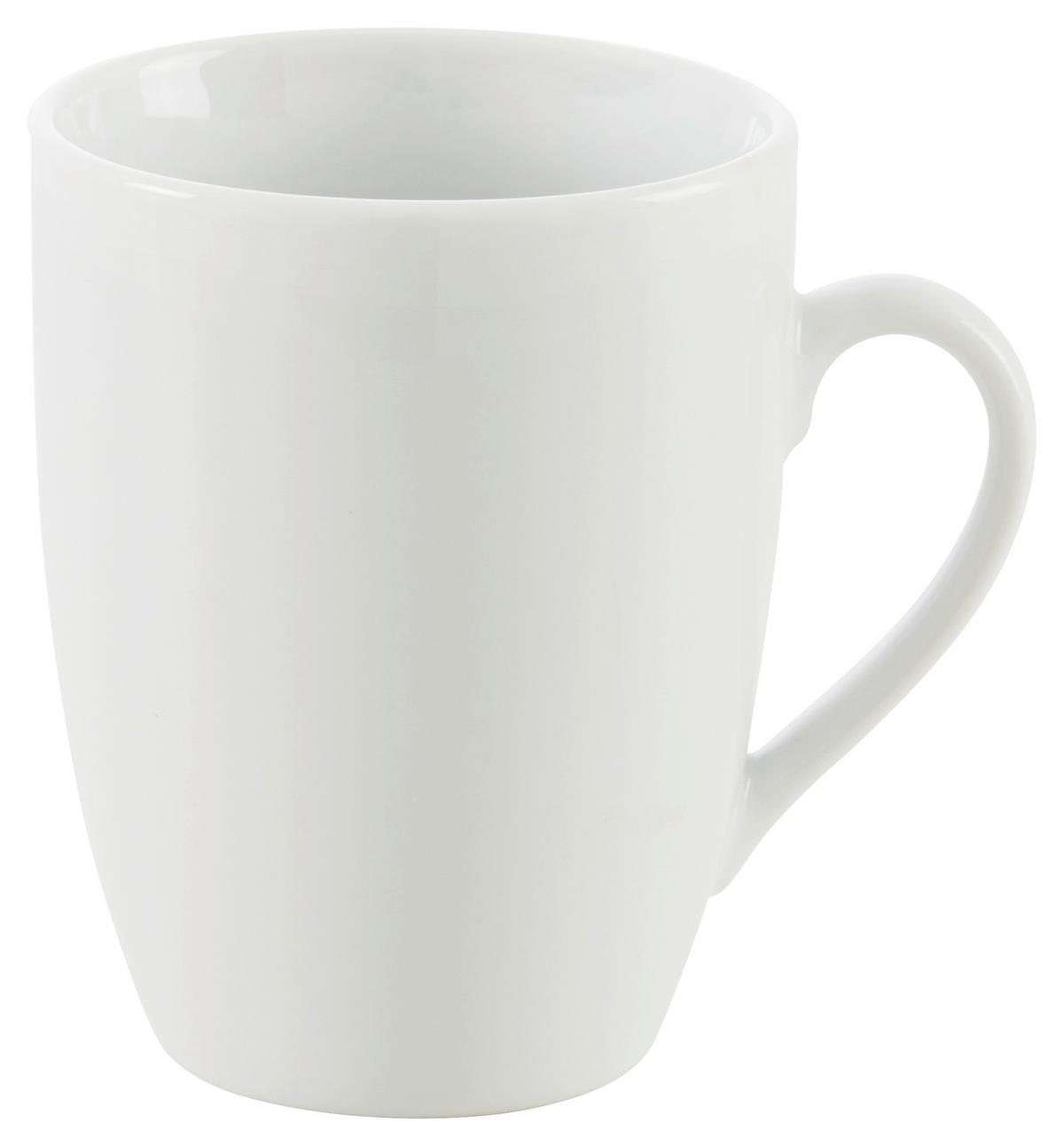 Kaffeebecher Katarina Weiß - Weiß, KONVENTIONELL, Keramik (7,9/10,1cm) - Based