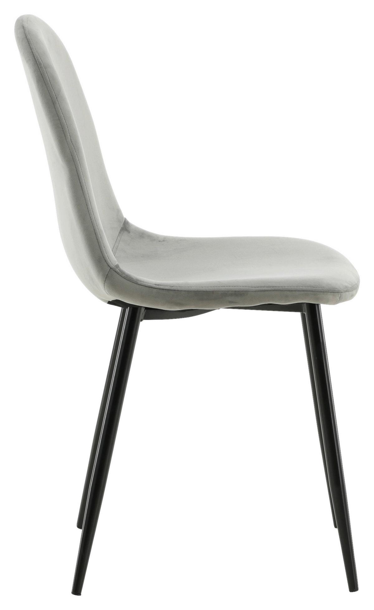 STUHL-SET POLAR - Schwarz/Grau, Design, Textil/Metall (42,5/88/53cm) - Livetastic