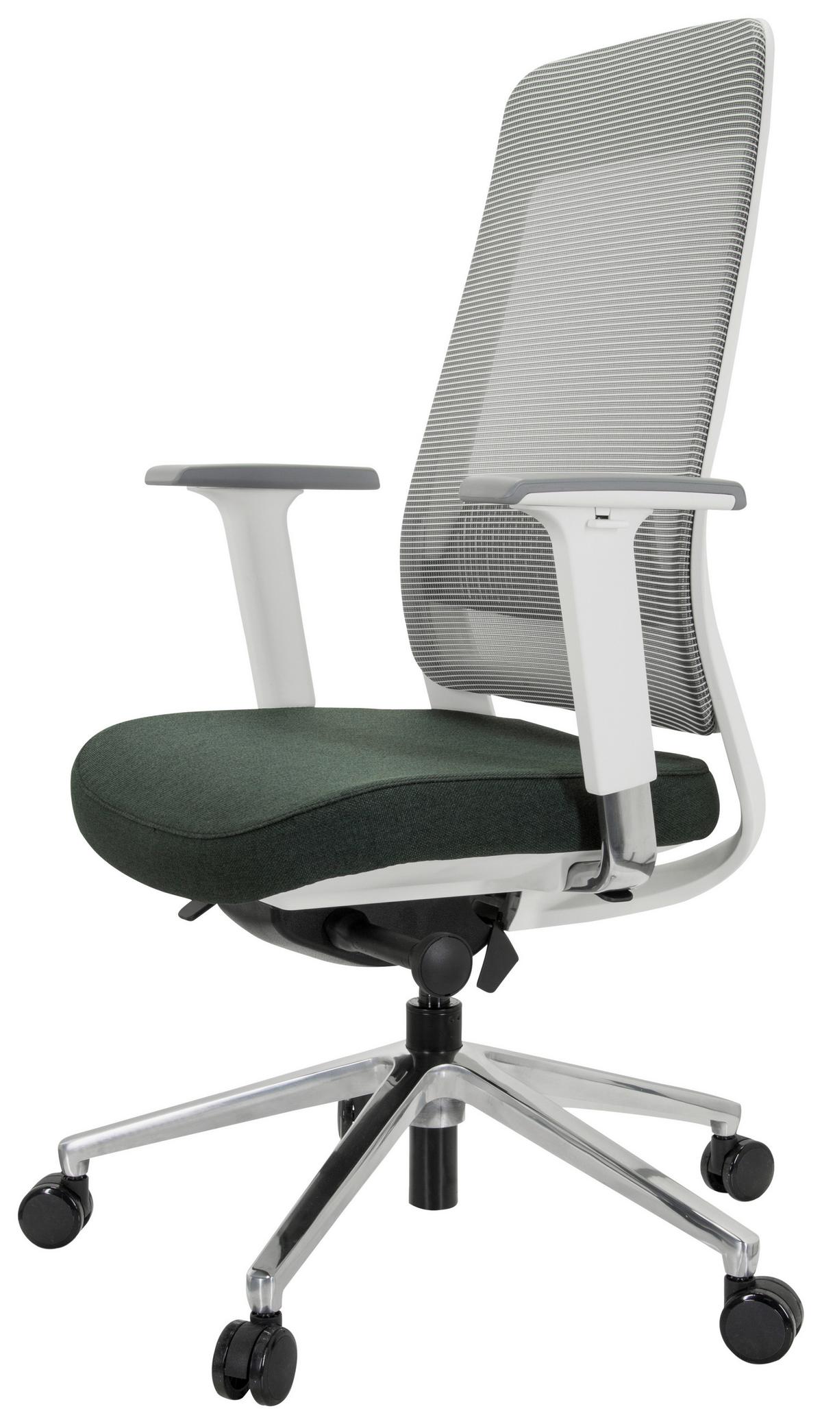 Pisarniški Stol Chiaro T2 White, Črna, Siva - siva/črna, Moderno, kovina/umetna masa (67/118/63cm) - MID.YOU