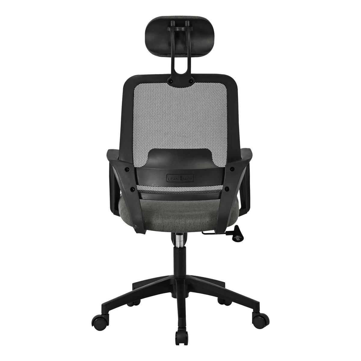 Scaun rotativ BILLY 2 - negru/gri, Modern, plastic/textil (67/121/66cm) - Modern Living
