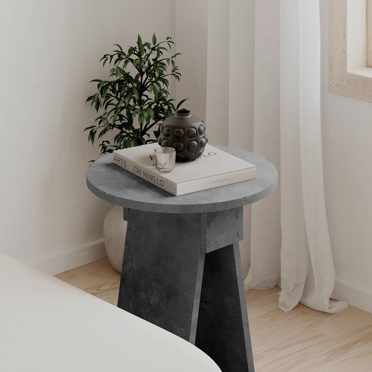 Beistelltisch Chen ca. 42x50 cm Grau - Grau, Design, Holzwerkstoff (42/50cm) - Livetastic