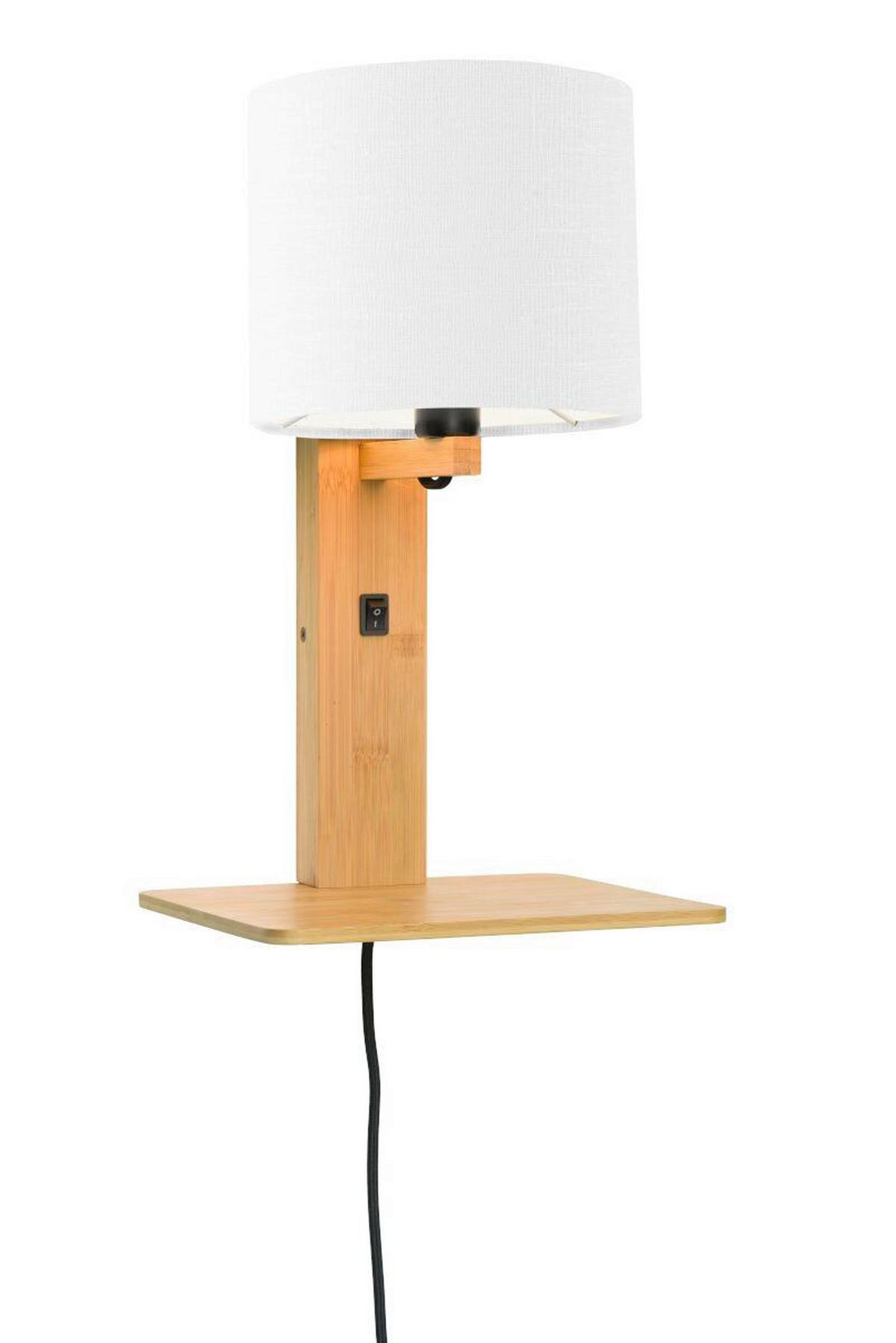 Stenska Svetilka Andes, Bela, Bambus - bela/naravne barve, Trend, tekstil/les (19/24/36cm) - Good & Mojo