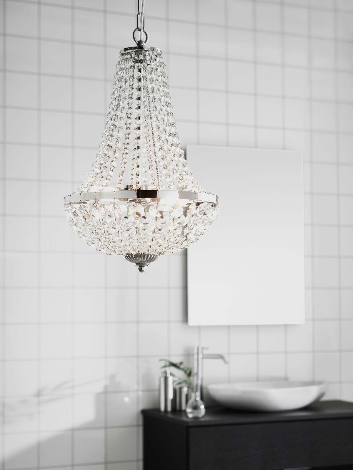 Kronleuchter Gränsö max. 20 Watt - Klar/Goldfarben, Basics, Glas/Metall (30/30/40cm) - Markslöjd
