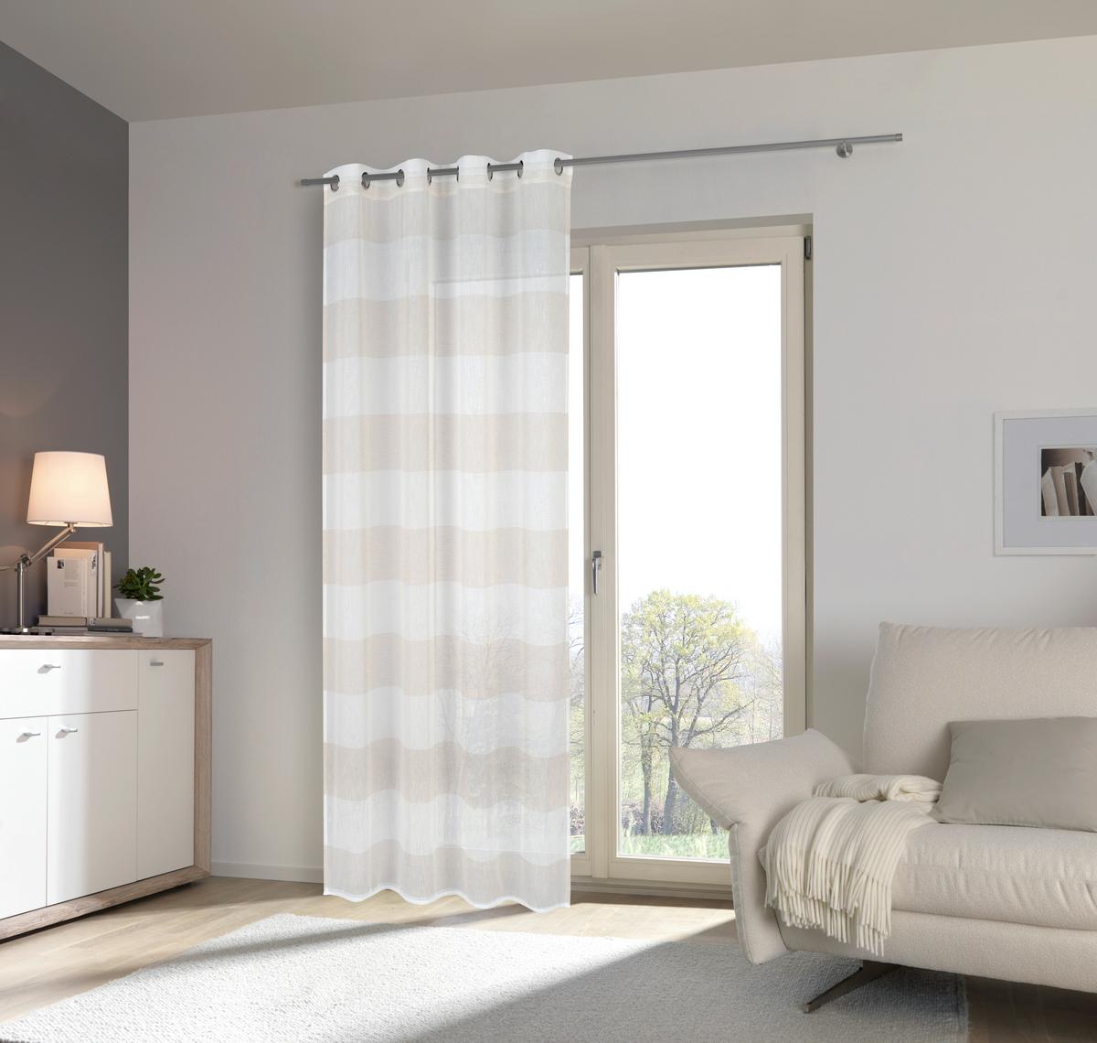 ZASŁONA NA PRZELOTKACH HENDRIK - beżowy, Design, tkanina (140/245cm) - Esposa