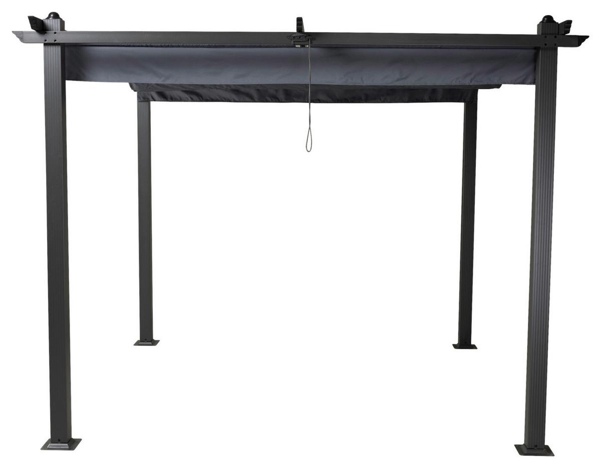 Pergola Lazio ca. 295x248x295 cm Dunkelgrau - Dunkelgrau, KONVENTIONELL, Textil (295/248/295cm) - Gardenson