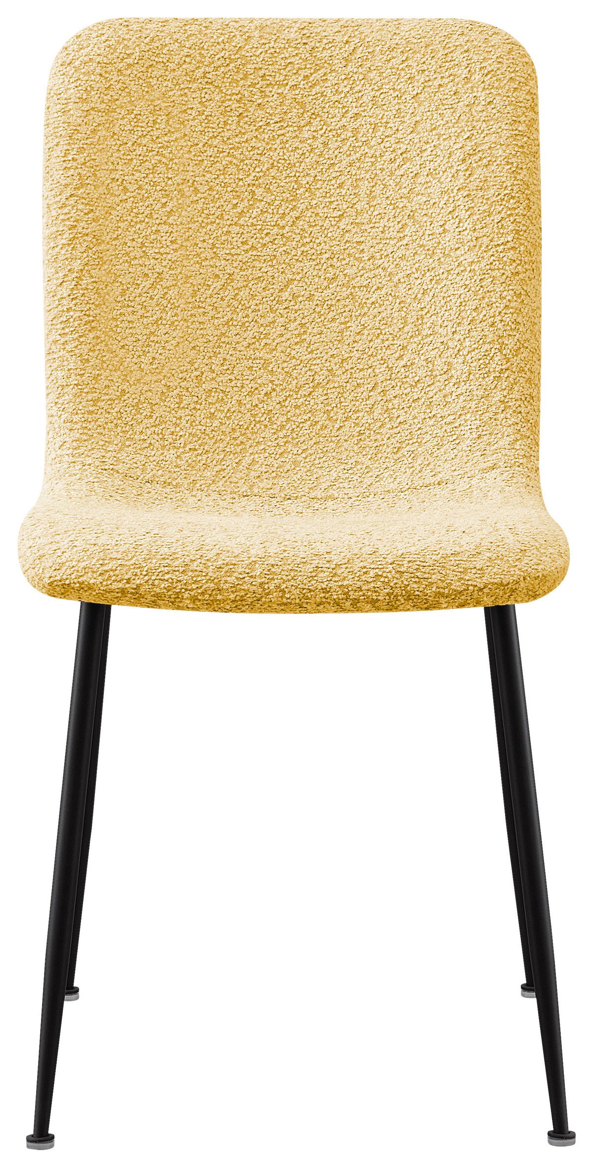 Stuhl Mila Gelb - Gelb/Schwarz, MODERN, Holz/Textil (43/82/57cm) - Mömax