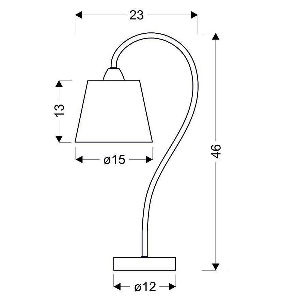 Stolna Svjetiljka Luk - boje kroma, Basics, metal/plastika (23/15/46cm)