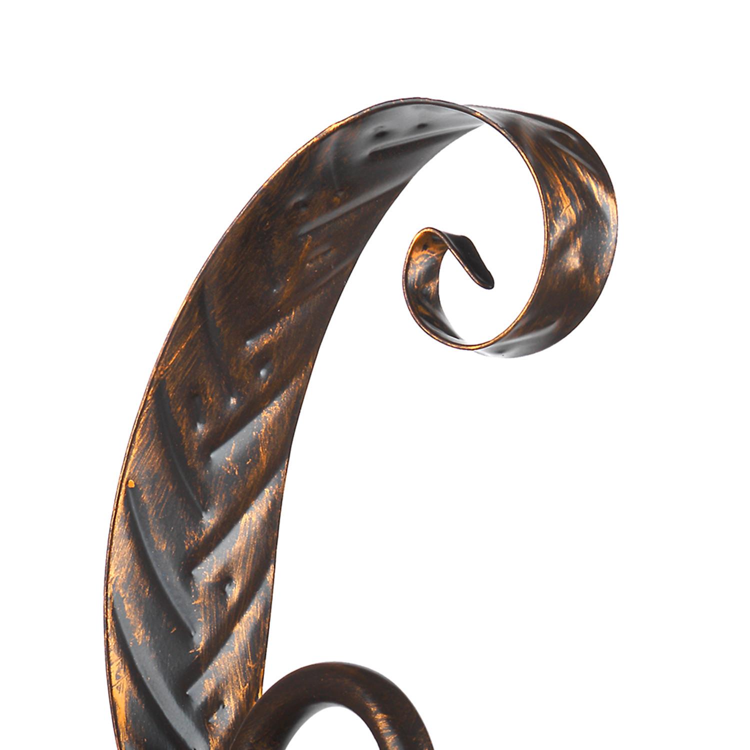 Wandleuchte Alga Bronzefarben max. 6 Watt - Bronzefarben, KONVENTIONELL, Glas/Metall (21/21/32cm)