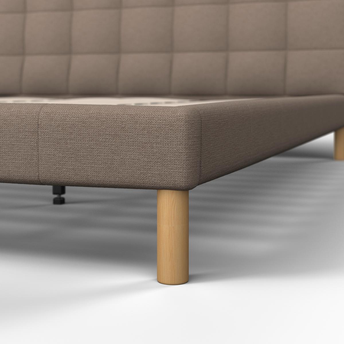 Oblazinjena Postelja Mara - sivobež/naravne barve, Moderno, kovina/tekstil (180/200cm) - Bessagi Home