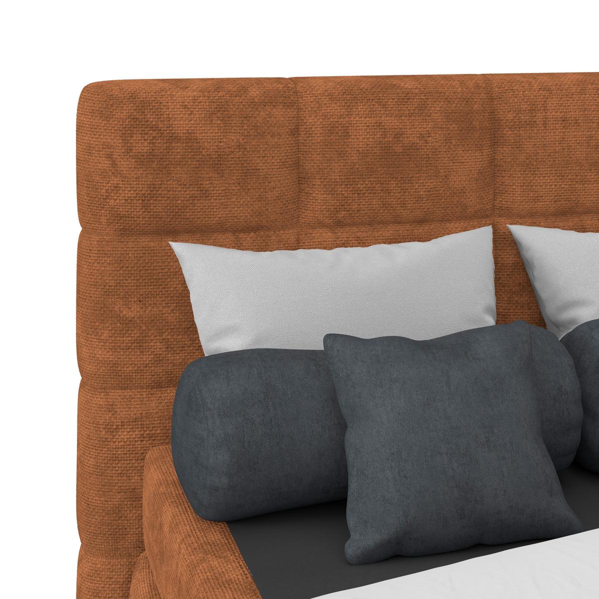 Box Krevet Vega - boje hrđe/bijela, Trend, tekstil/drvo (120/200cm) - Modern Living