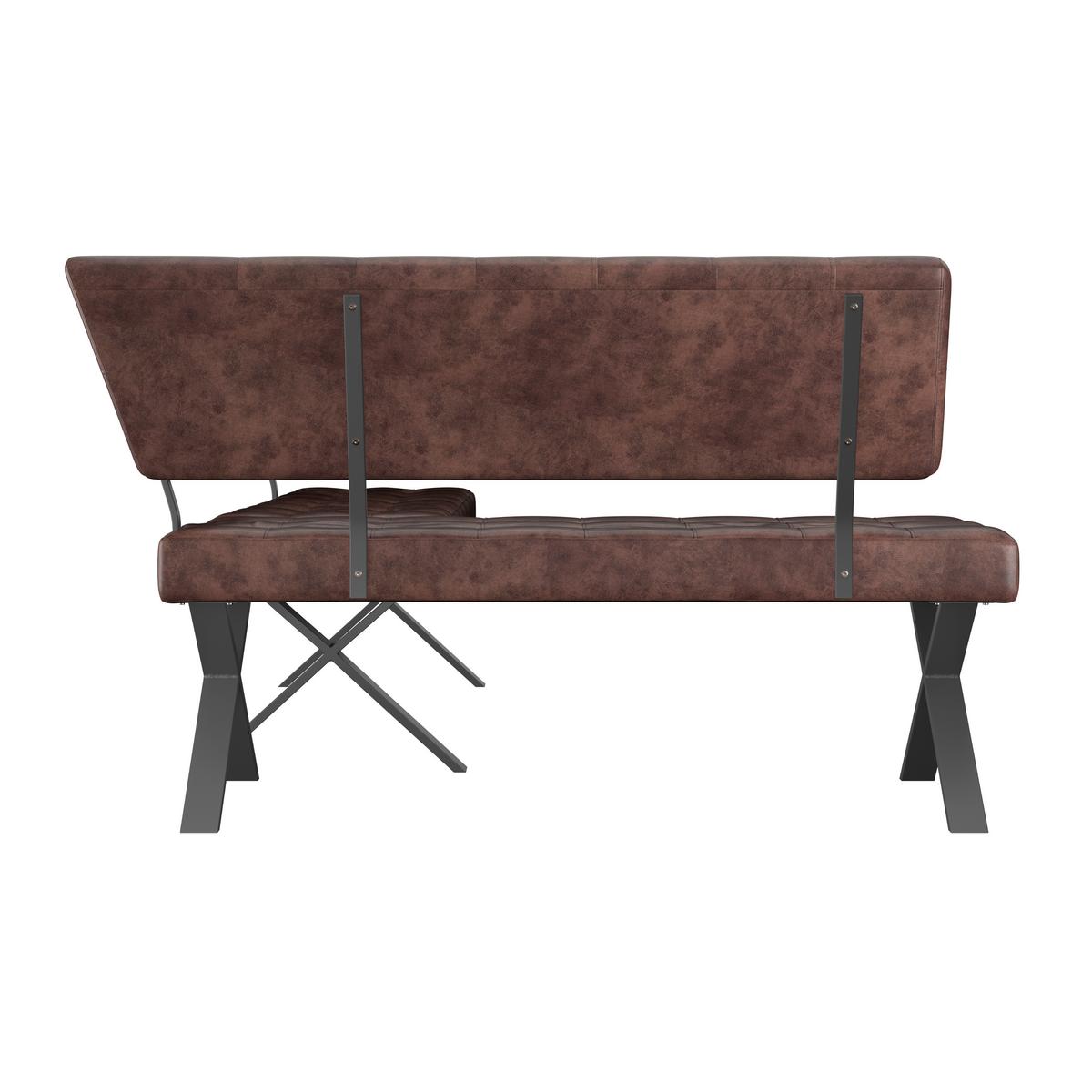 Kotna Klop Donna, Vintage Rjava, 150 X 200 Cm - rjava/antracit, Moderno, kovina/tekstil (150/200cm)