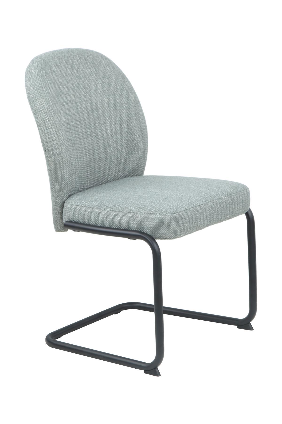 Schwingstuhl-Set Karen 2er-Set Mintgrün - Schwarz/Mintgrün, MODERN, Textil/Metall (53/90/62cm) - MID.YOU