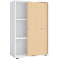 Arhivska Omara Lona Xl, Bela, Barva Bukve - bela/barve bukve, Design, leseni material (70/110/39cm) - MID.YOU