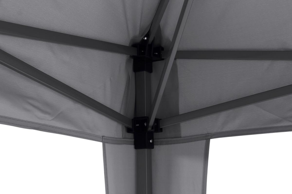 Pavillon Starter BHT 3x2,6x3 m mit Tragetasche - Grau, KONVENTIONELL, Textil (300/260/300cm) - Siena Garden