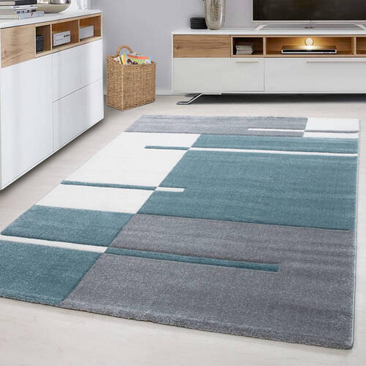 Flachwebeteppich Hawaii Blau ca. 240x340cm - Blau, Basics, Textil (240/340cm) - Novel