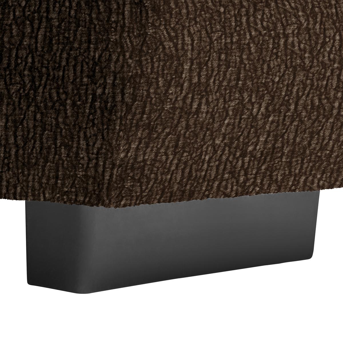 Wohnlandschaft Vivo Dunkelbraun - Dunkelbraun/Schwarz, MODERN, Kunststoff/Textil (317/63/179cm) - Premium Living