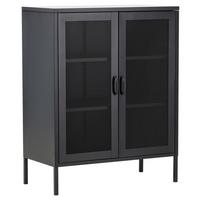 SIDEBOARD MISHA - Schwarz, Design, Metall (80/101.5/40cm) - Livetastic