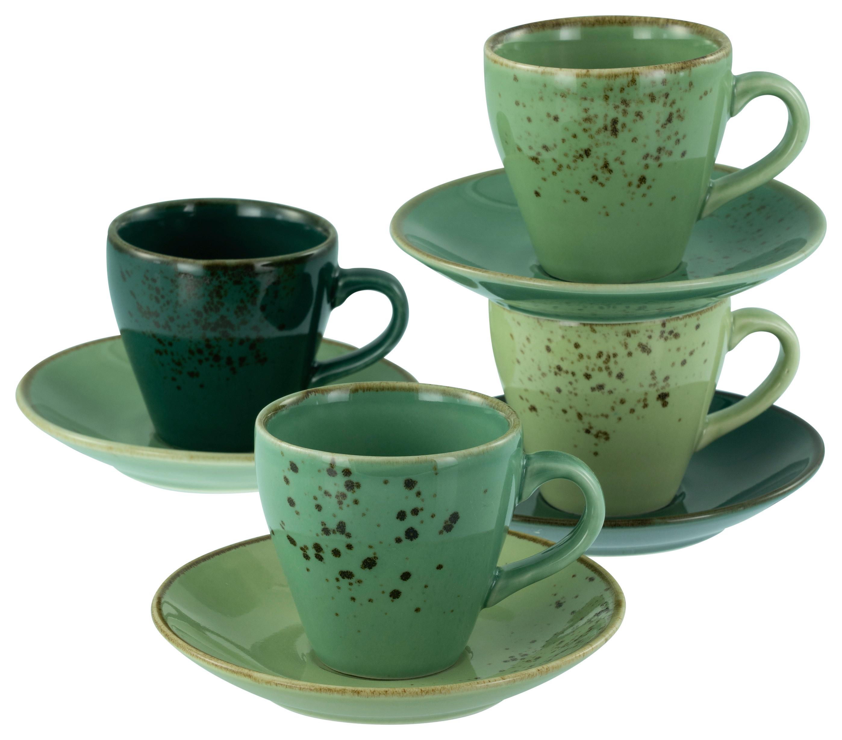 Kavni Servis Green Life, 8-Delni - zelena, Design, keramika - Creatable