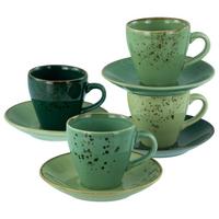 Kavni Servis Green Life, 8-Delni - zelena, Design, keramika - Creatable