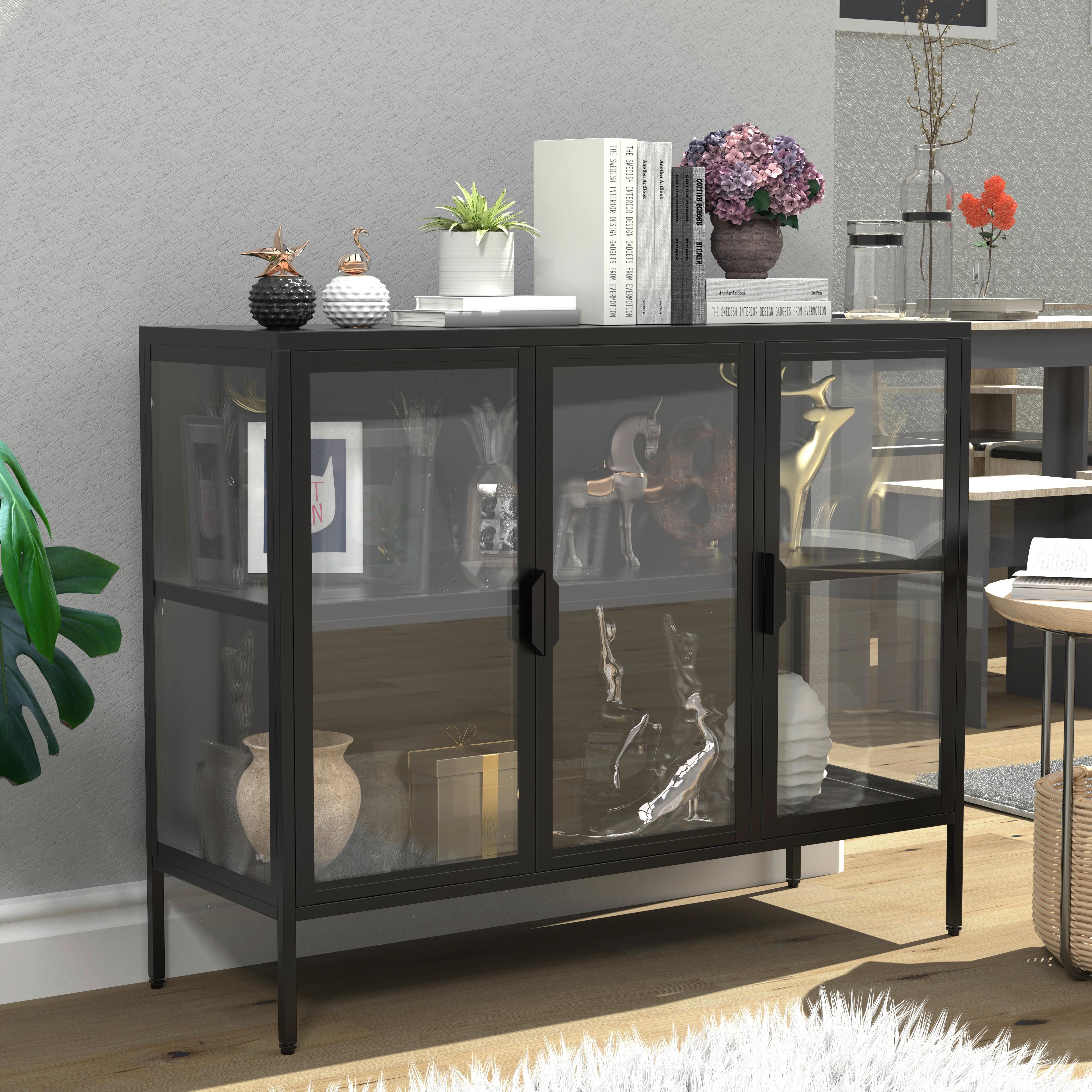 BADEZIMMER 3-TLG. WASCHPLATZ "BITILA 60" - Weiss/Schwarz, Modern, Glas/Keramik (60cm) - MID.YOU