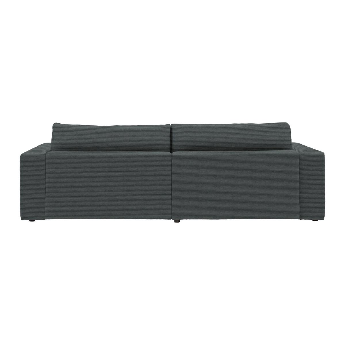 Ecksofa Fabiona links Graphitfarben - Graphitfarben/Schwarz, MODERN, Holz/Kunststoff (194/85/268cm) - Premium Living